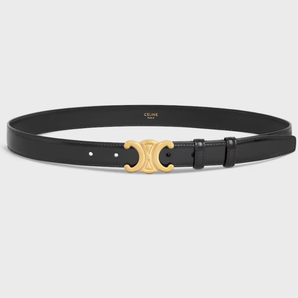 Celine Medium Black Triomphe Belt [100]